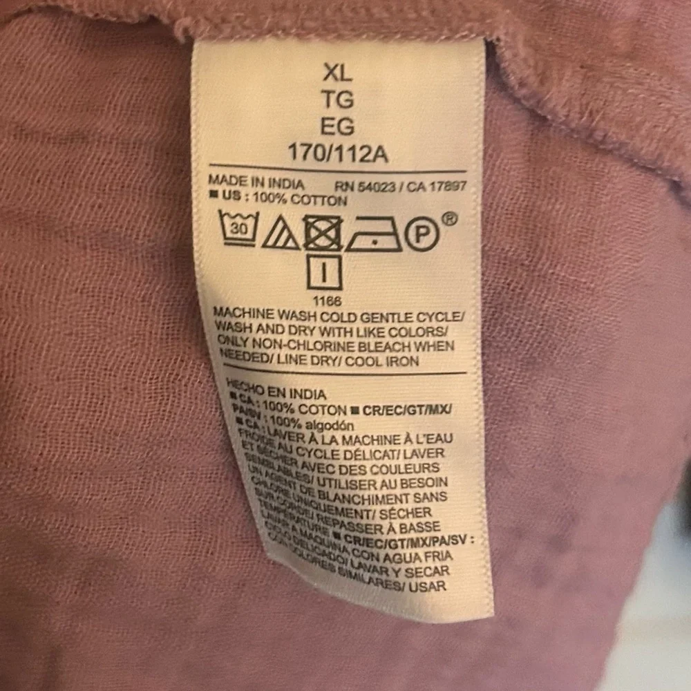 Old Navy Purple Cotton Gauze Peasant Dress XL Boho Mini - Picture 8 of 12